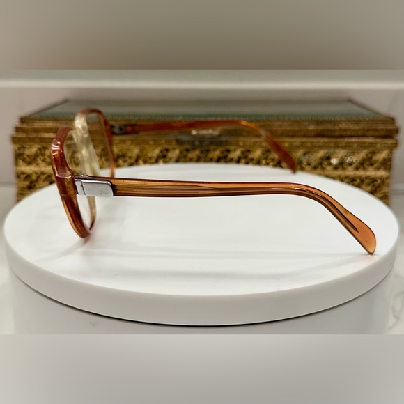 Logo Paris - Rx - Amber Ombré Oversized Vintage Eyeglass Frames - GUC, Unisex - Picture 8 of 16